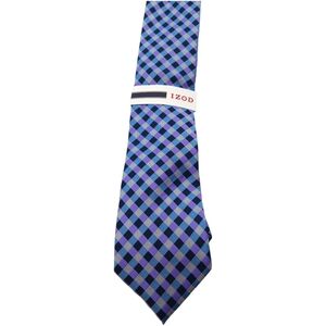 Izod Mens Tie Purple Gray NWT 60"  Blue